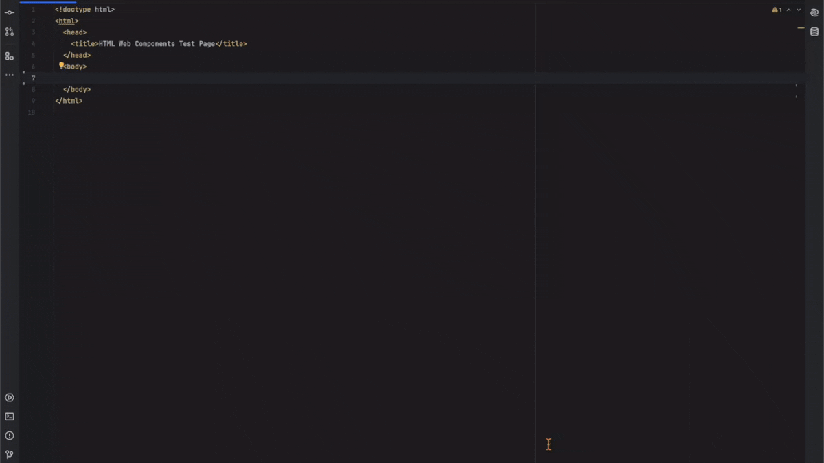 Demonstration of the web components language server